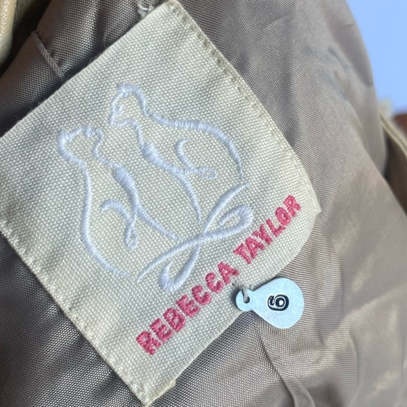 Rebecca Taylor Genuine Leather Cropped Shearling Jacket - Picture 3 of 4